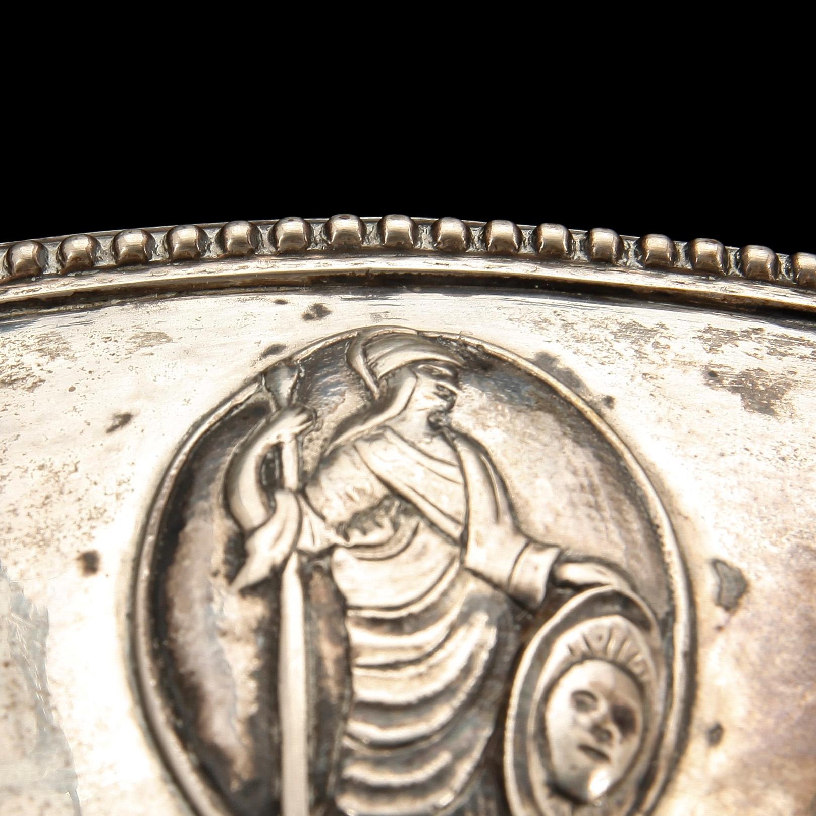 SOCKERSKÅL, silver, sengustaviansk, Olof Yttraeus, Uppsala 1797. Vikt ca 473 gram.