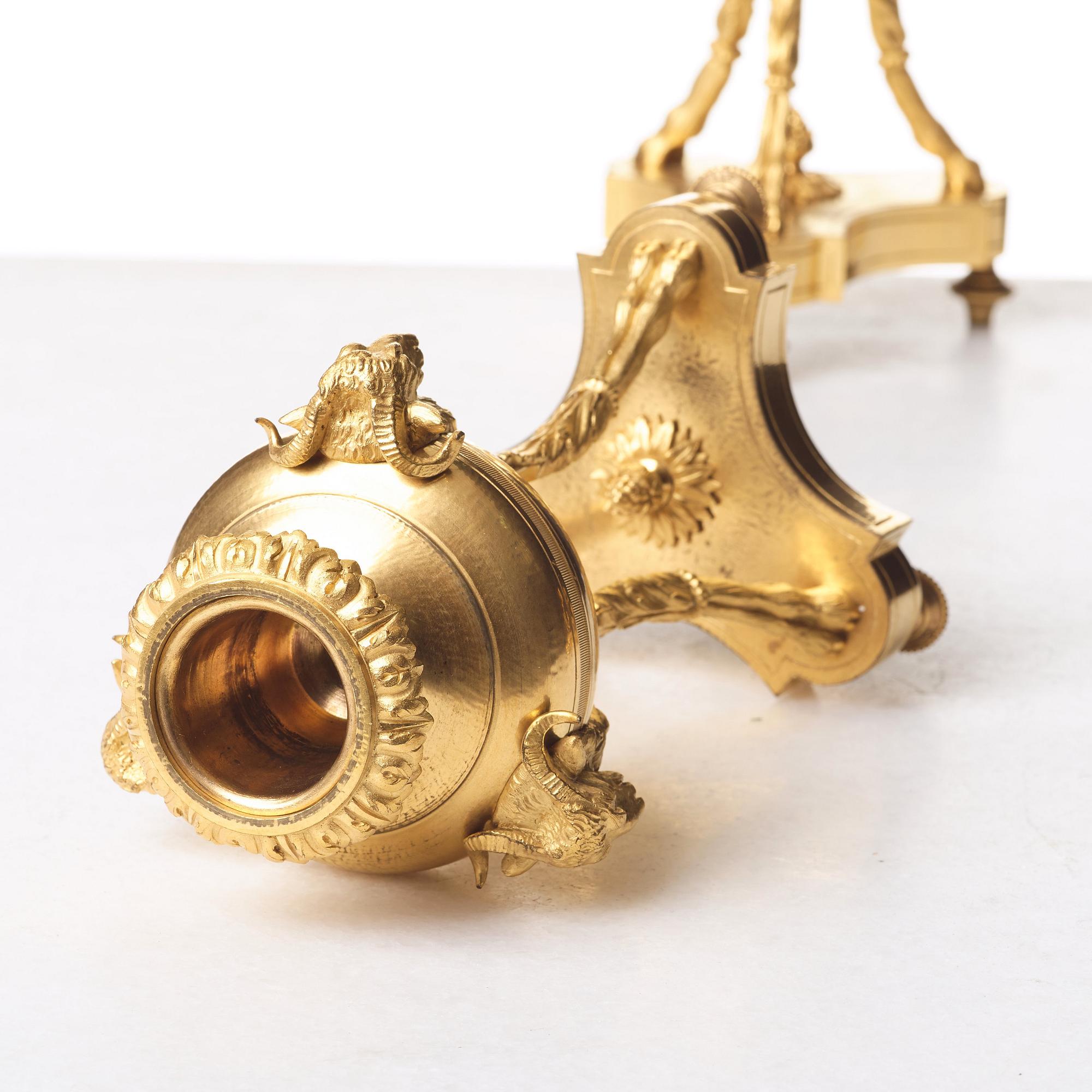 A pair of French Louis XVI-style four-light candelabra, second half of the 1800's.