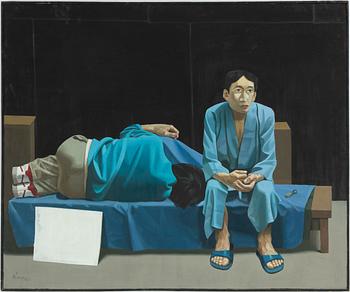 Wu Jinghan, oil on canvas. 'In the campus', 1988. Measure 109x92 cm.