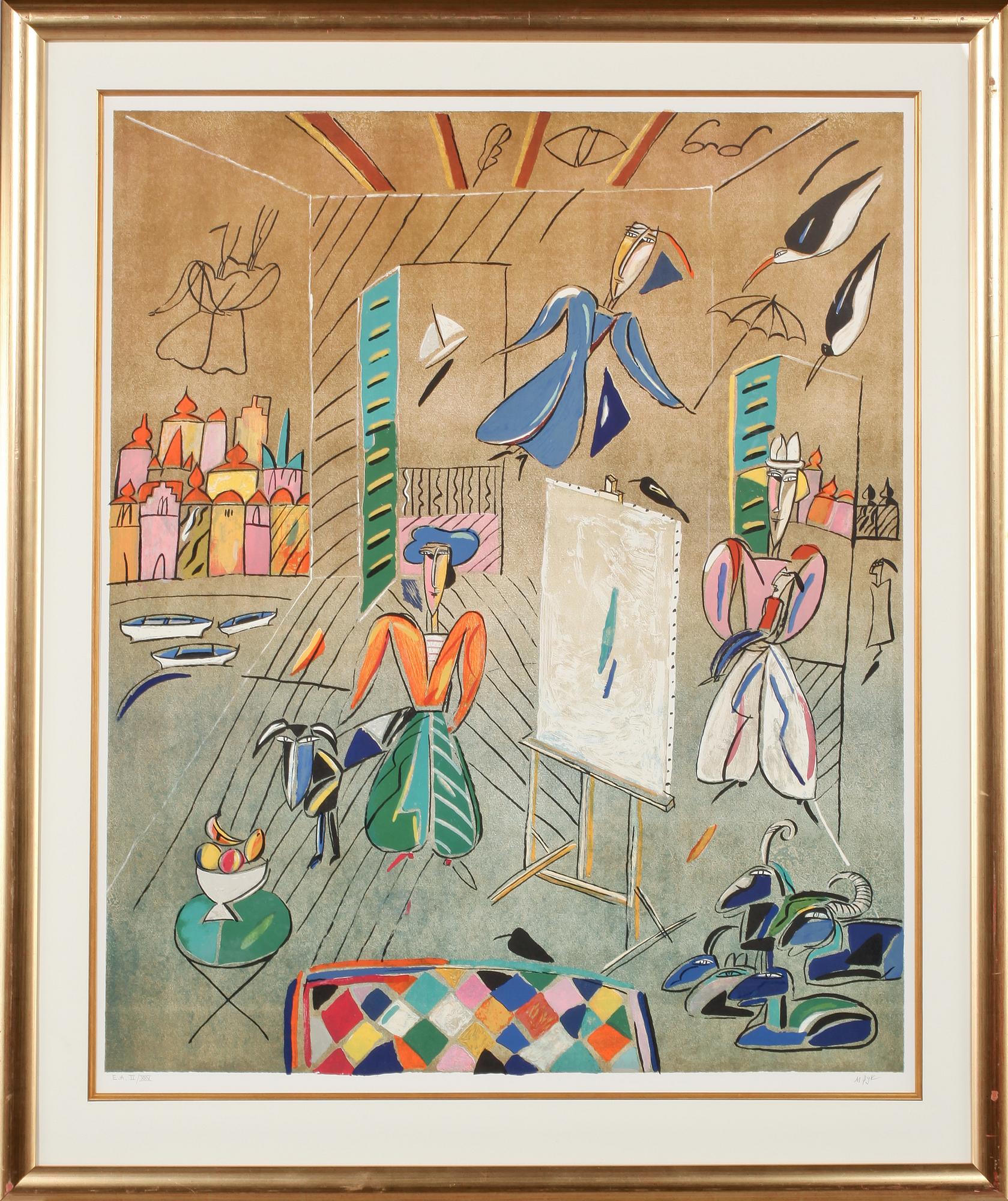 MADELEINE PYK, färglitografi, signerad och numrerad E.A II/XXV.