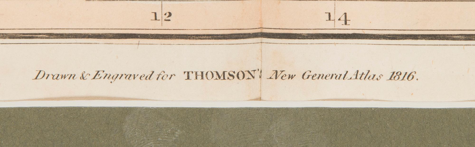Map, Chart of the North and Baltic Seas, John Thomson, 1816. Edinburgh.