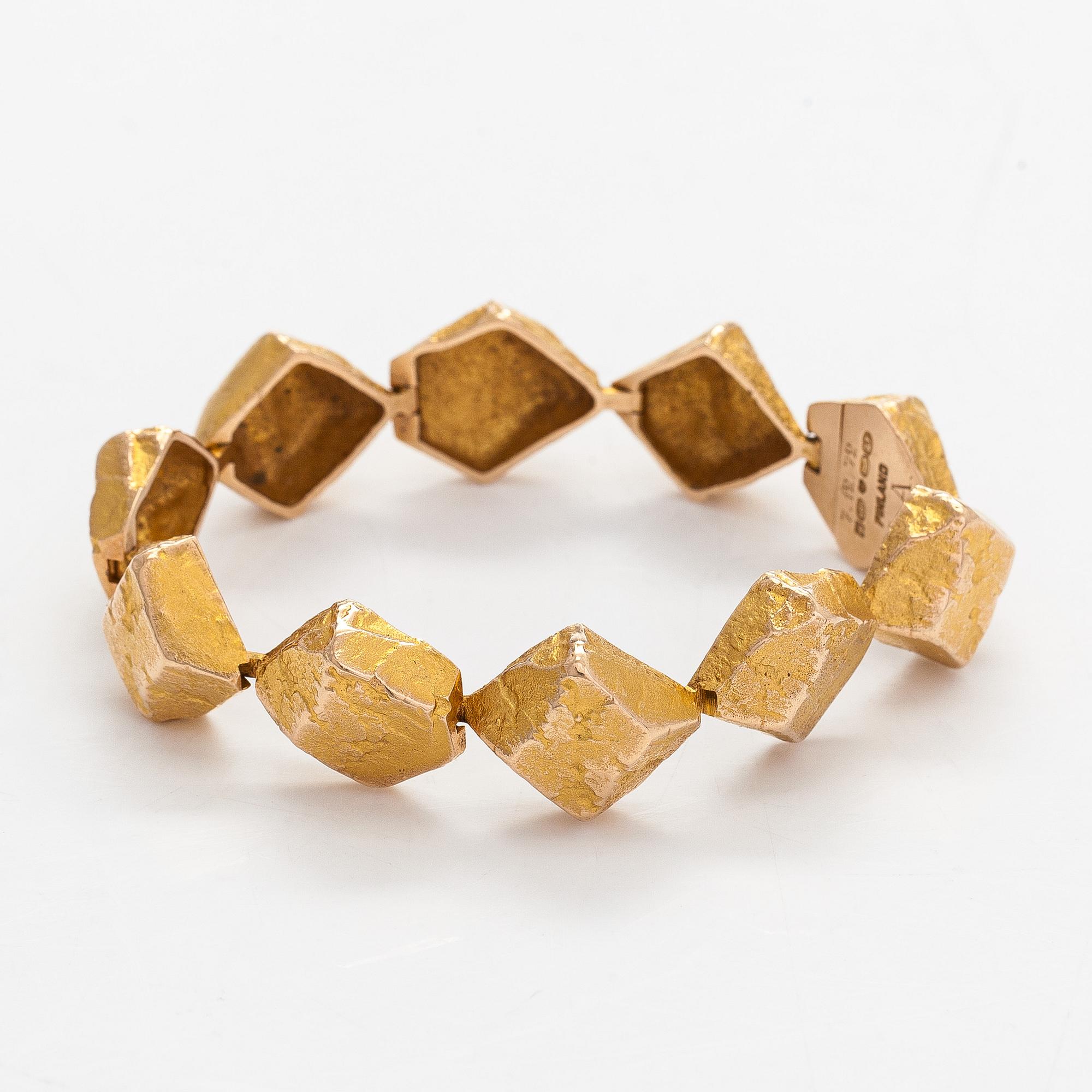 Björn Weckström, rannekoru, "Koskikivet", 14K kultaa.