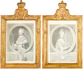 367. A PAIR OF GUSTAVIAN FRAMES.