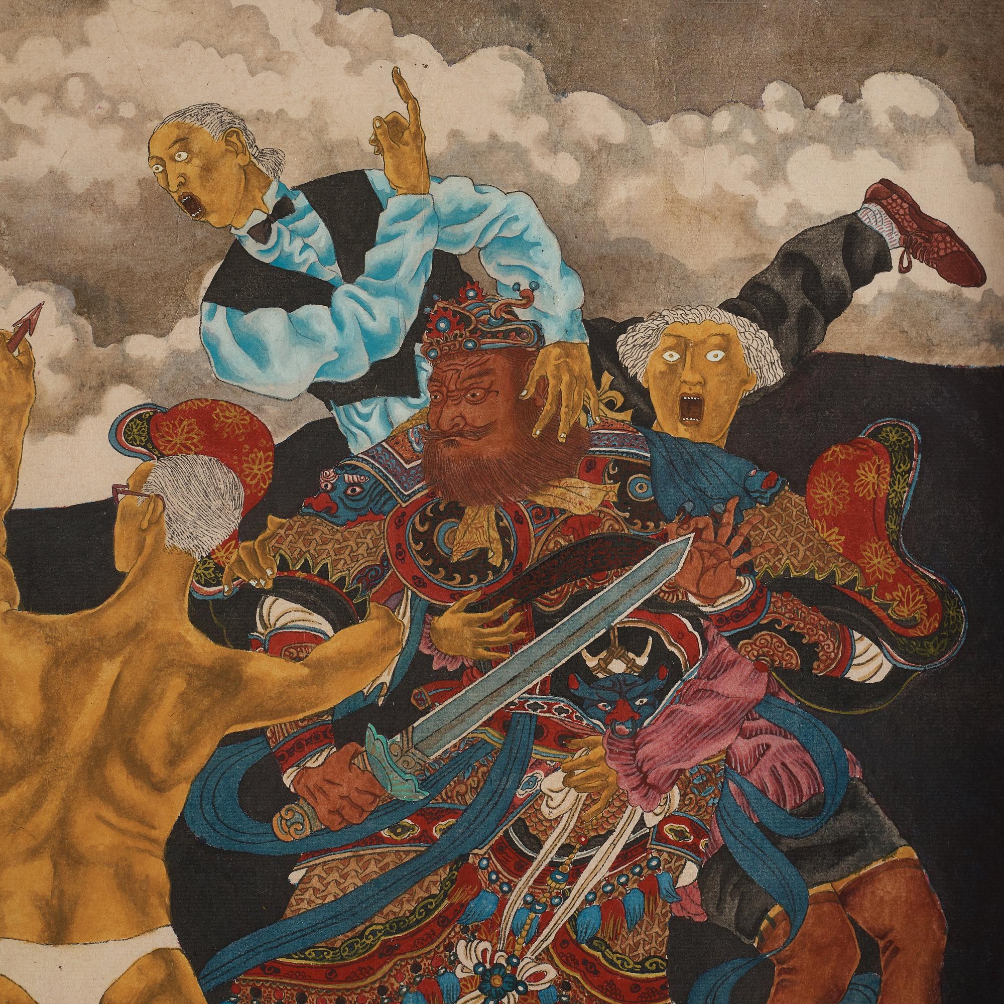 LU PENG (1967-), blandteknik på papper.