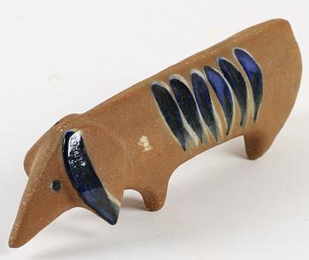 FIGURINER, 4 st samt PLAKETT, keramik, Lisa Larson, Gustavsberg.