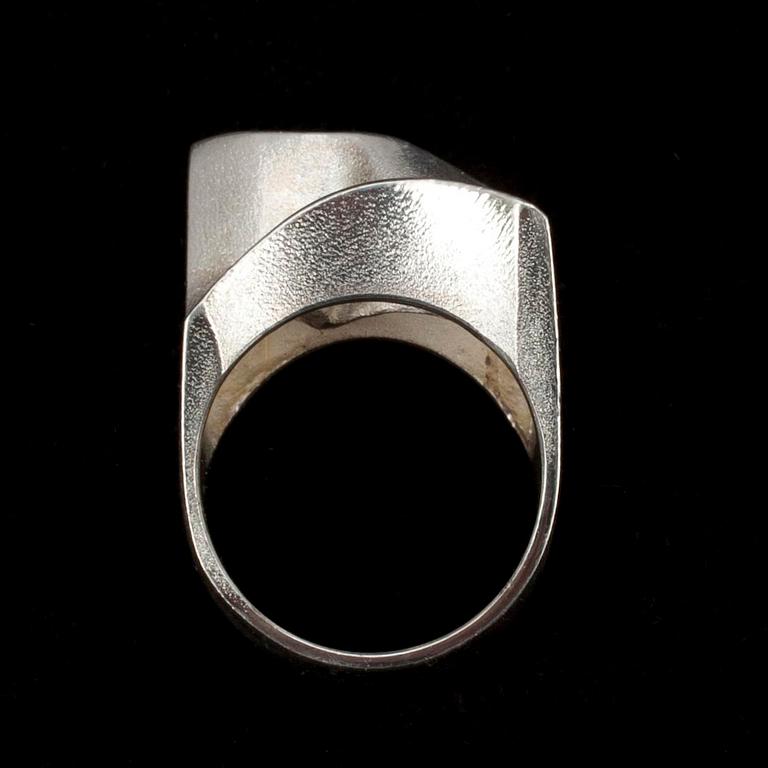 RING, silver, "Carina" Björn Weckström, Lapponia 1974.