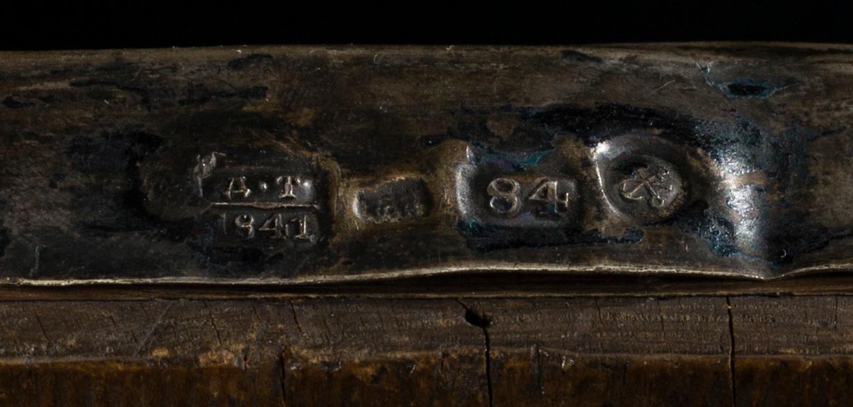 IKON, förgylld silverrisa, Ryssland, S:t Petersburg 1841.