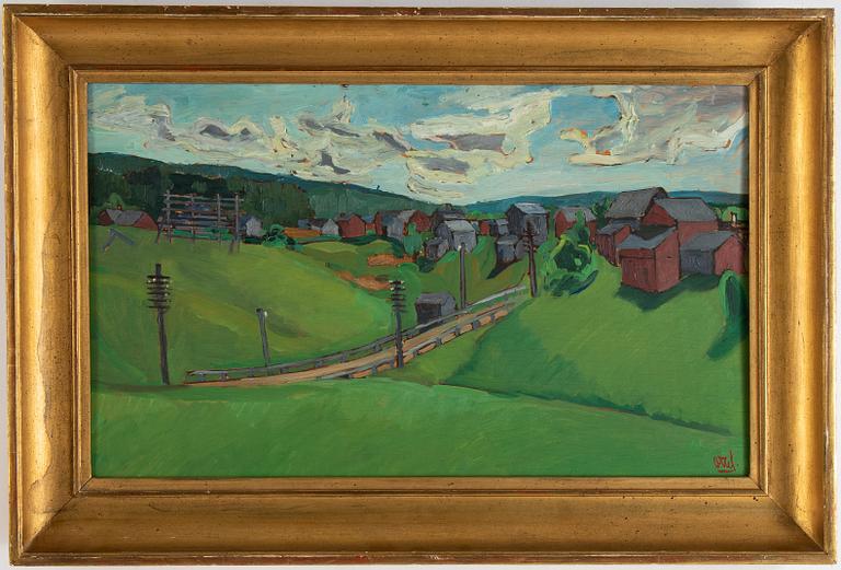 Otte Sköld, oil on panel, signed.
