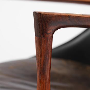 Ib Kofod-Larsen, a rosewood "Elizabeth" easy chair, cabinetmakers Christensen & Larsen, Denmark, 1950s-60s.