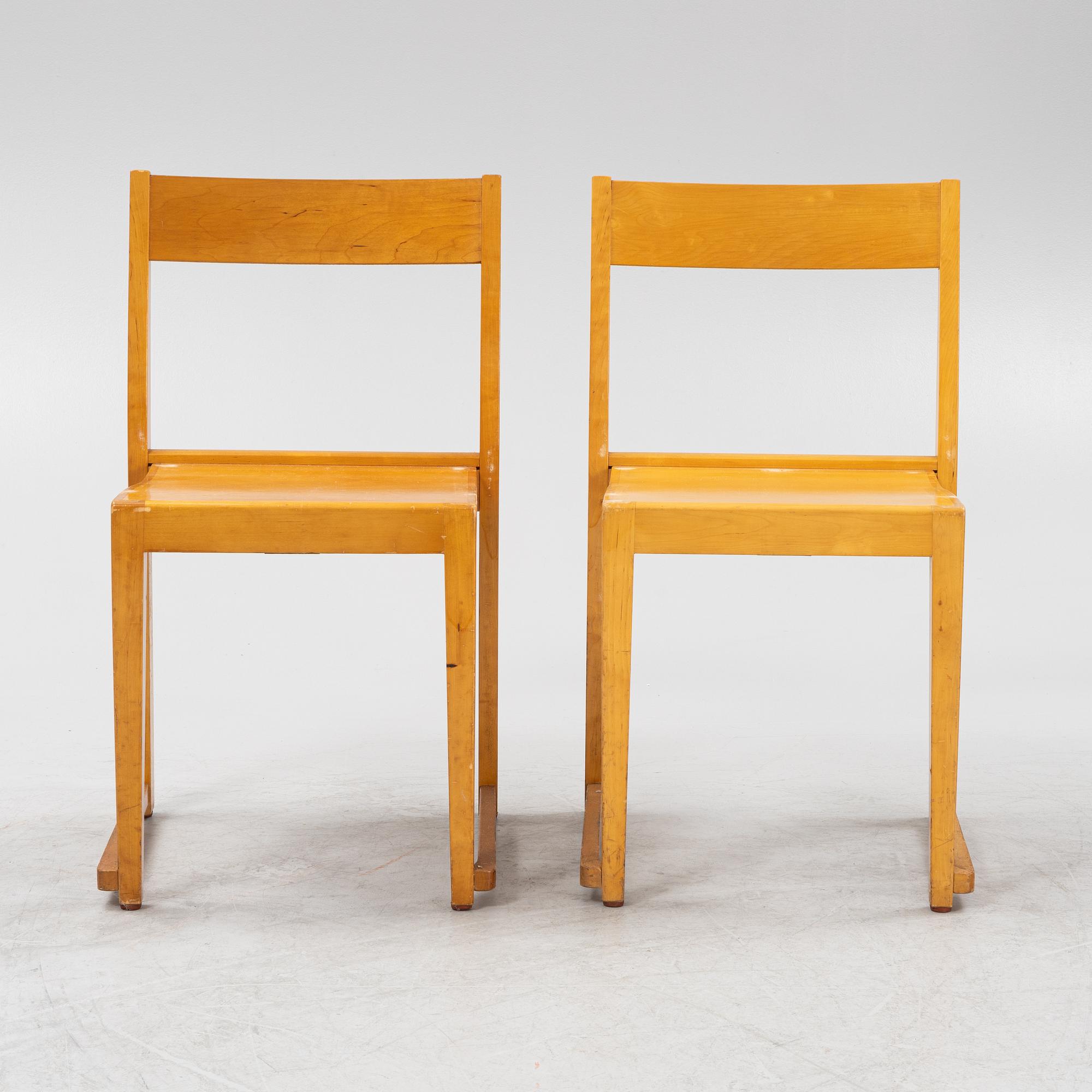 Sven Markelius, stolar 6 st. "Orkesterstolen", 1900-talets mitt.