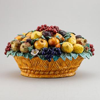 A 20th century glazed ceramic centerpiece.