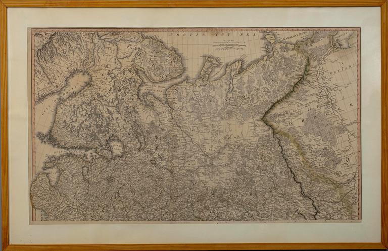 KARTTA, Artic Icy Sea, Published by W. Faden 1808.