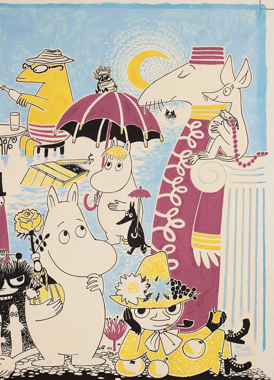 Tove & Lasse Jansson, Original for the cover of the serie magazine "Mumin" no 1 1977.