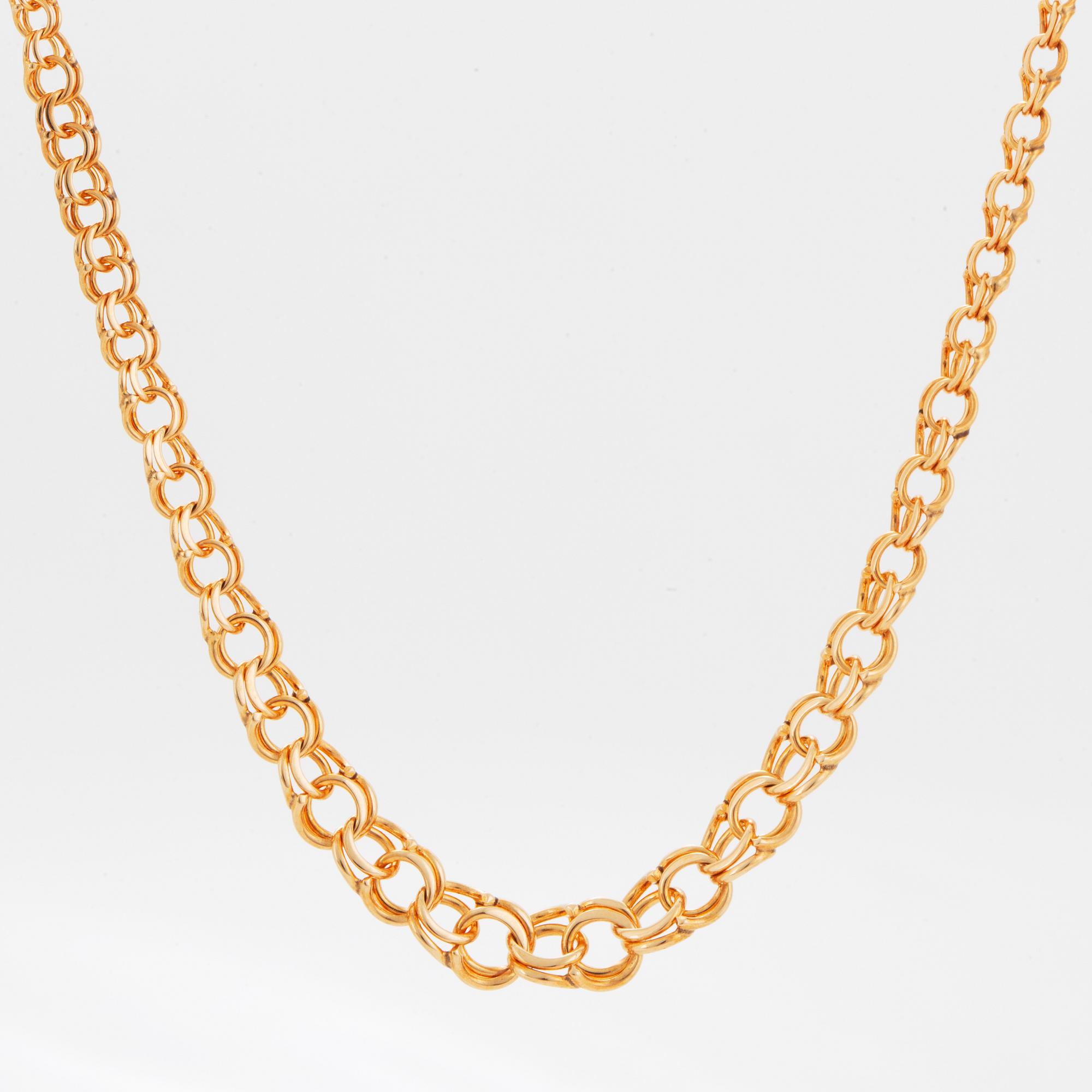 Halsband, doserad Bismarcklänk, 18K roseguld.