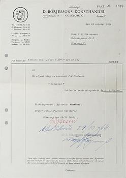 FRANS WILHELM ODELMARK, olja på pannå, signerad.