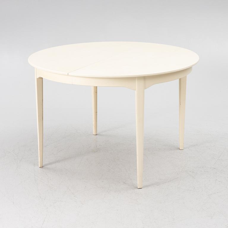 Carl Malmsten, a dining table with six chairs, end of the 20th century.