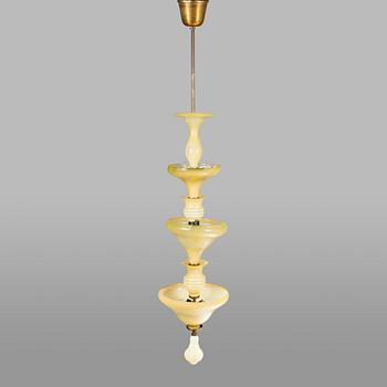 Paavo Tynell & Gunnel Nyman, A 1930s glass pendant light for Taito, Finland.