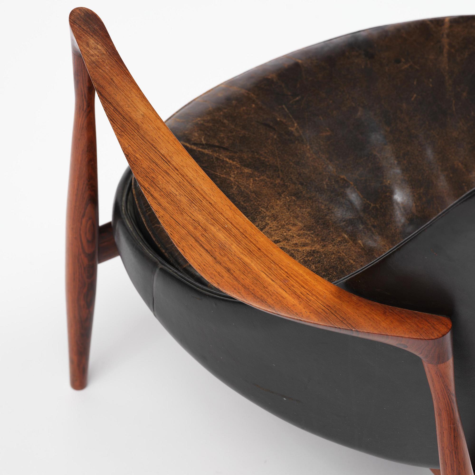 Ib Kofod-Larsen, a rosewood "Elizabeth" easy chair, cabinetmakers Christensen & Larsen, Denmark, 1950s-60s.