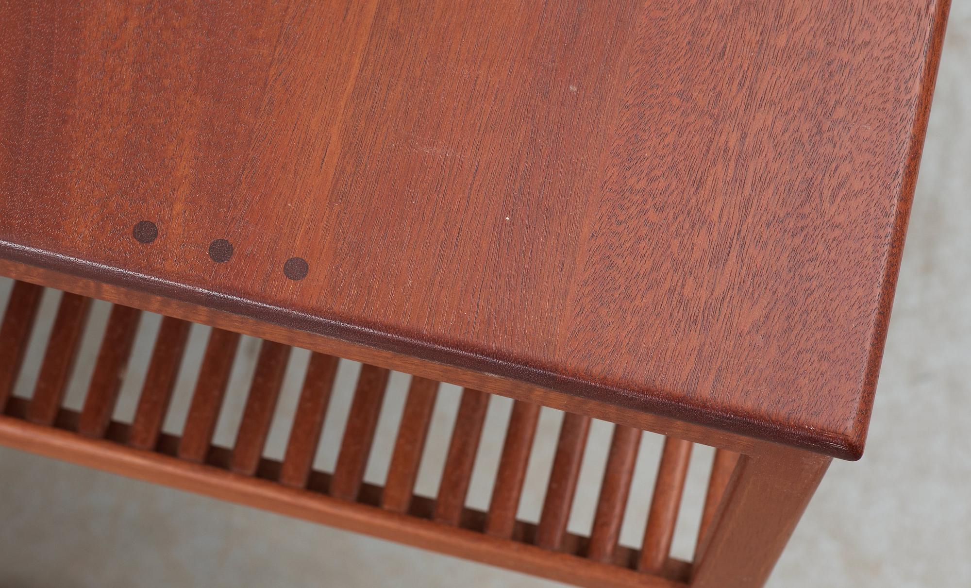 A Carl Malmsten teak set of occasional tables, manufactured by Åfors Möbelfabriks AB, Sweden.