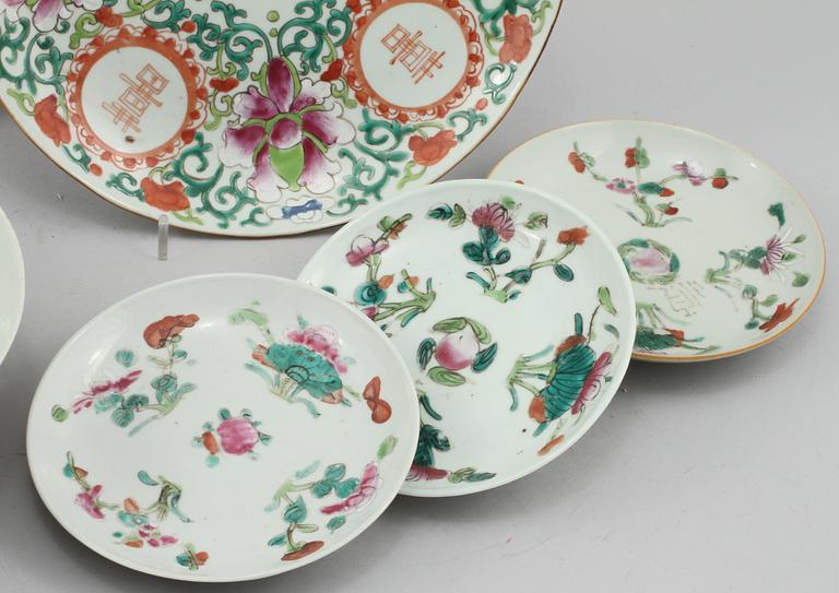 PARTI PORSLIN, 7 delar, Kina, 1900-tal.