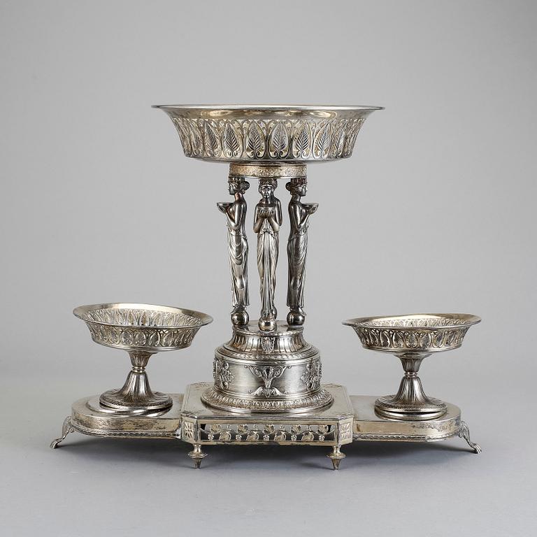 BORDSUPPSATS, nysilver, Württembergische Metallwarenfabrik WMF, 1900-talets början.