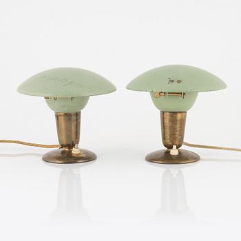 Bertil Brisborg, table/wall lamps, 1 pair, model "31032", Nordiska Kompaniet 1940s.