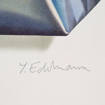 Yrjö Edelmann, lithograph in colours, stamped signature 1298/1500.