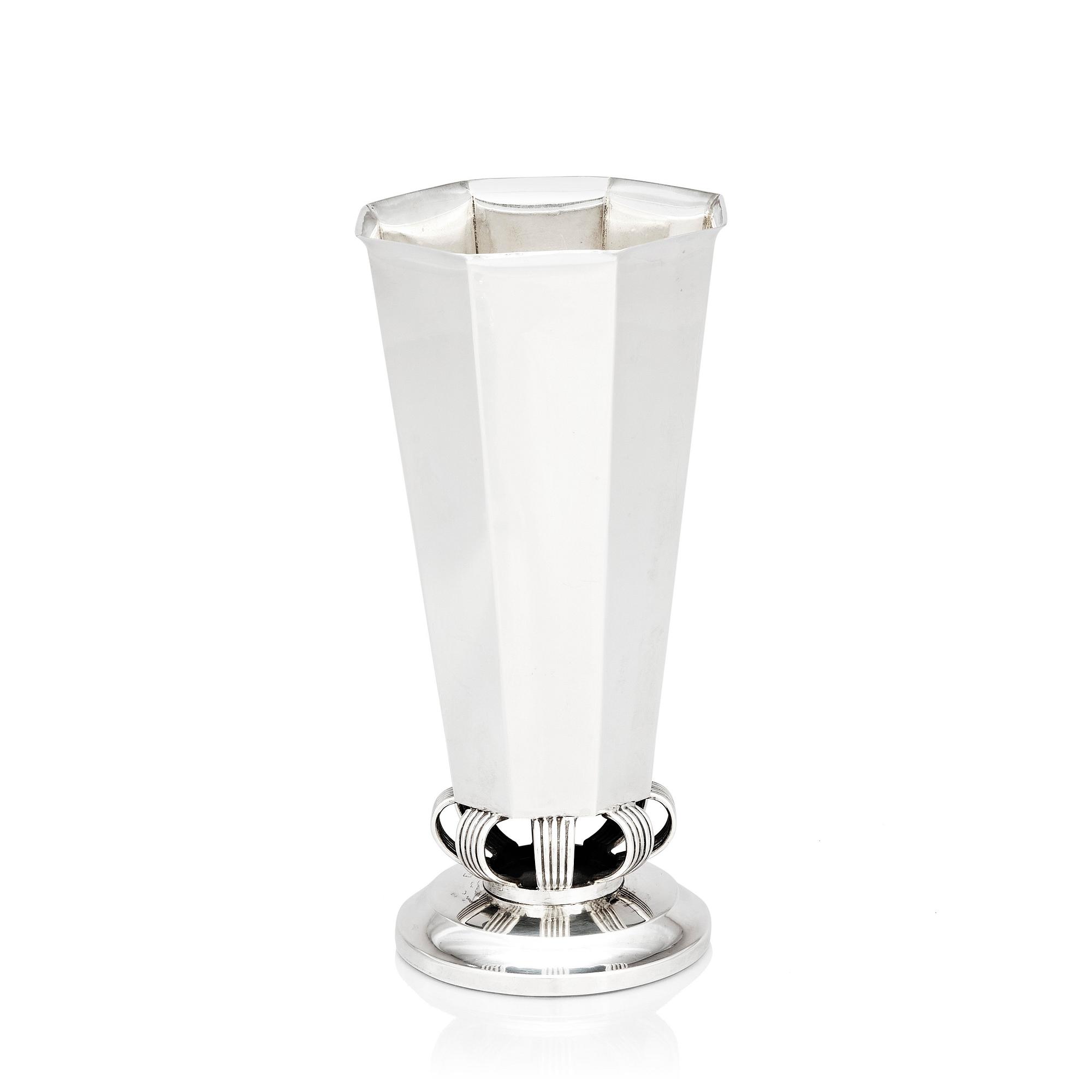 Tore Kullander, a silver vase, Silversmén Borås, Sweden 1947.