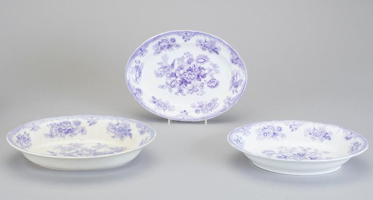 MATSERVIS, 38 delar, flintgods, "Asiatic Pheasant"/Fasan, Gustavsberg, 1900-talets första hälft.