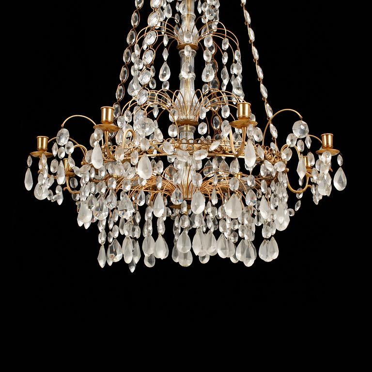 LJUSKRONA, gustaviansk stil, 1900-tal. Höjd ca 96 cm.