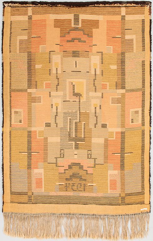 Laila Karttunen, rya, modell för Wetterhoff, daterad 1934. Ca 185x130 cm.