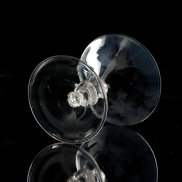 A wine glass, 18th Century, presumably Dutch.