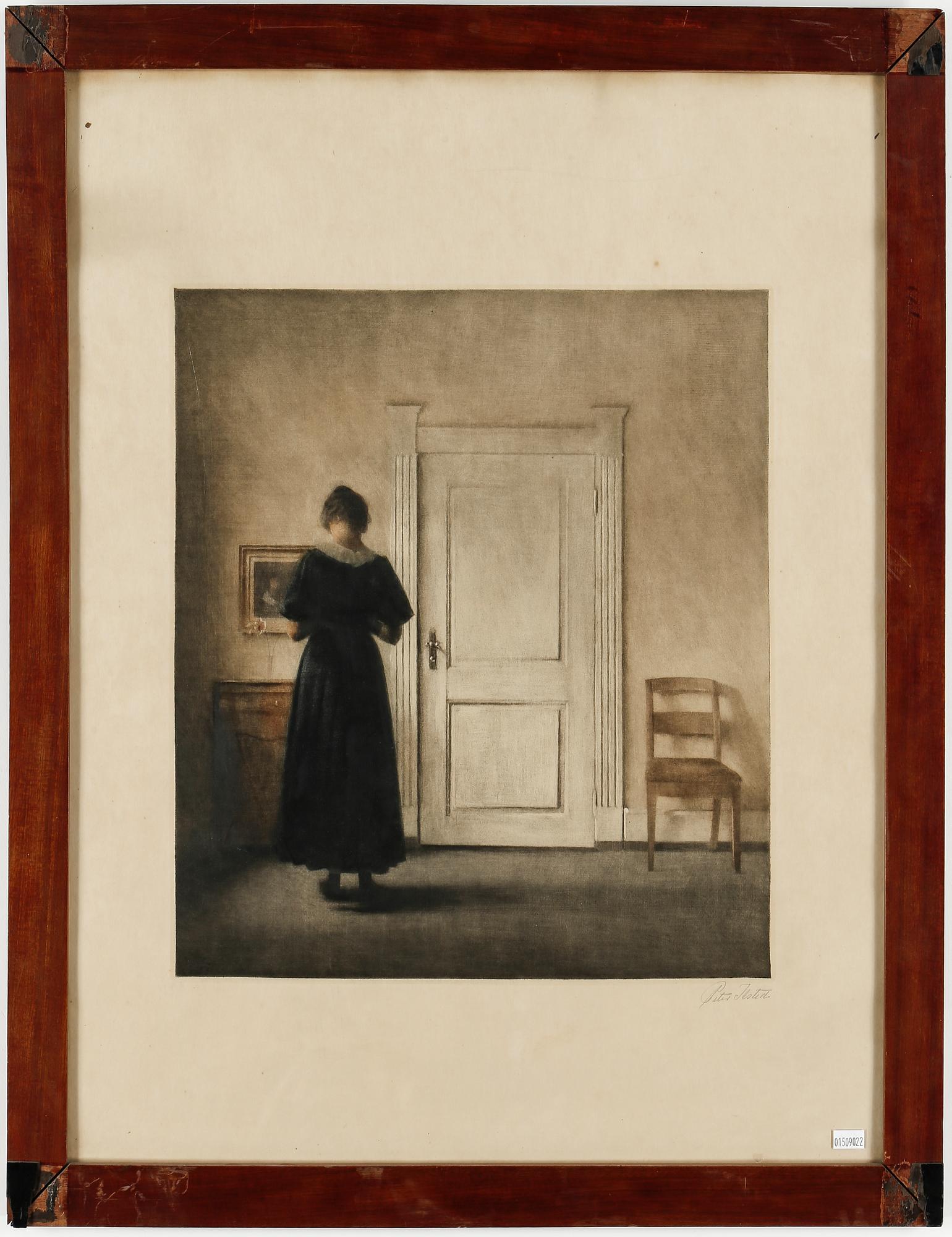 PETER ILSTED, färgetsning, signerad.