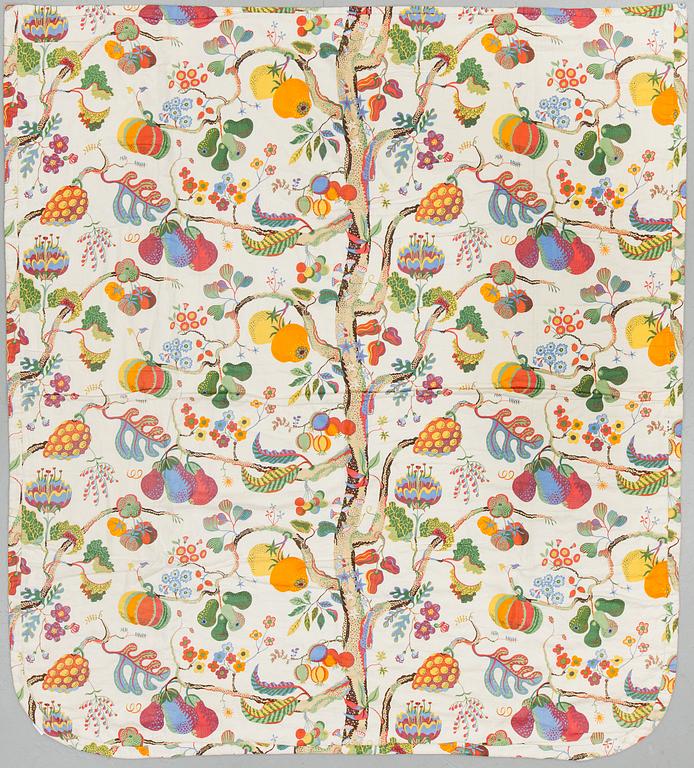 JOSEF FRANK, a 'Vegetable Tree' linen bed spread from Svenskt tenn.