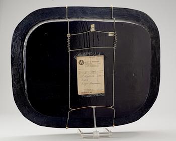 A large Birger Kaipiainen stoneware dish, Arabia, Finland.