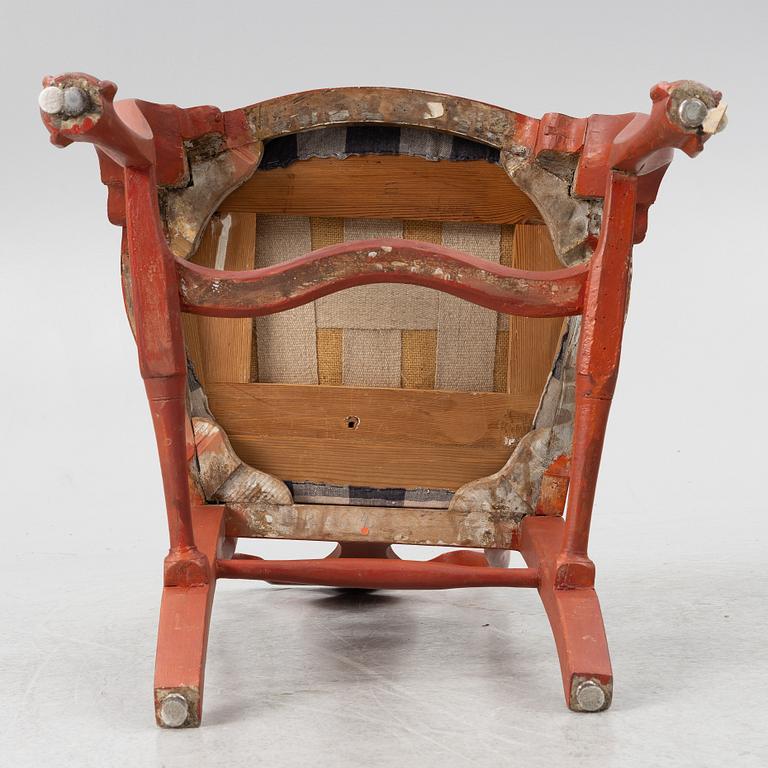 Stolar,ett par, 1700-talets mitt, Senbarock / tidig Rokoko.