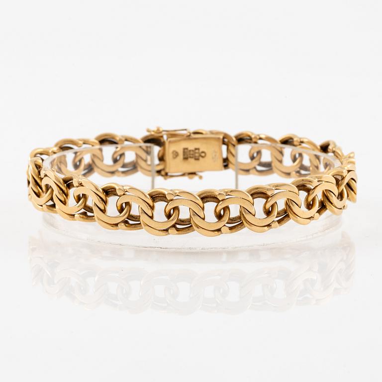 Arm bracelet, 18K gold, bismarck link.