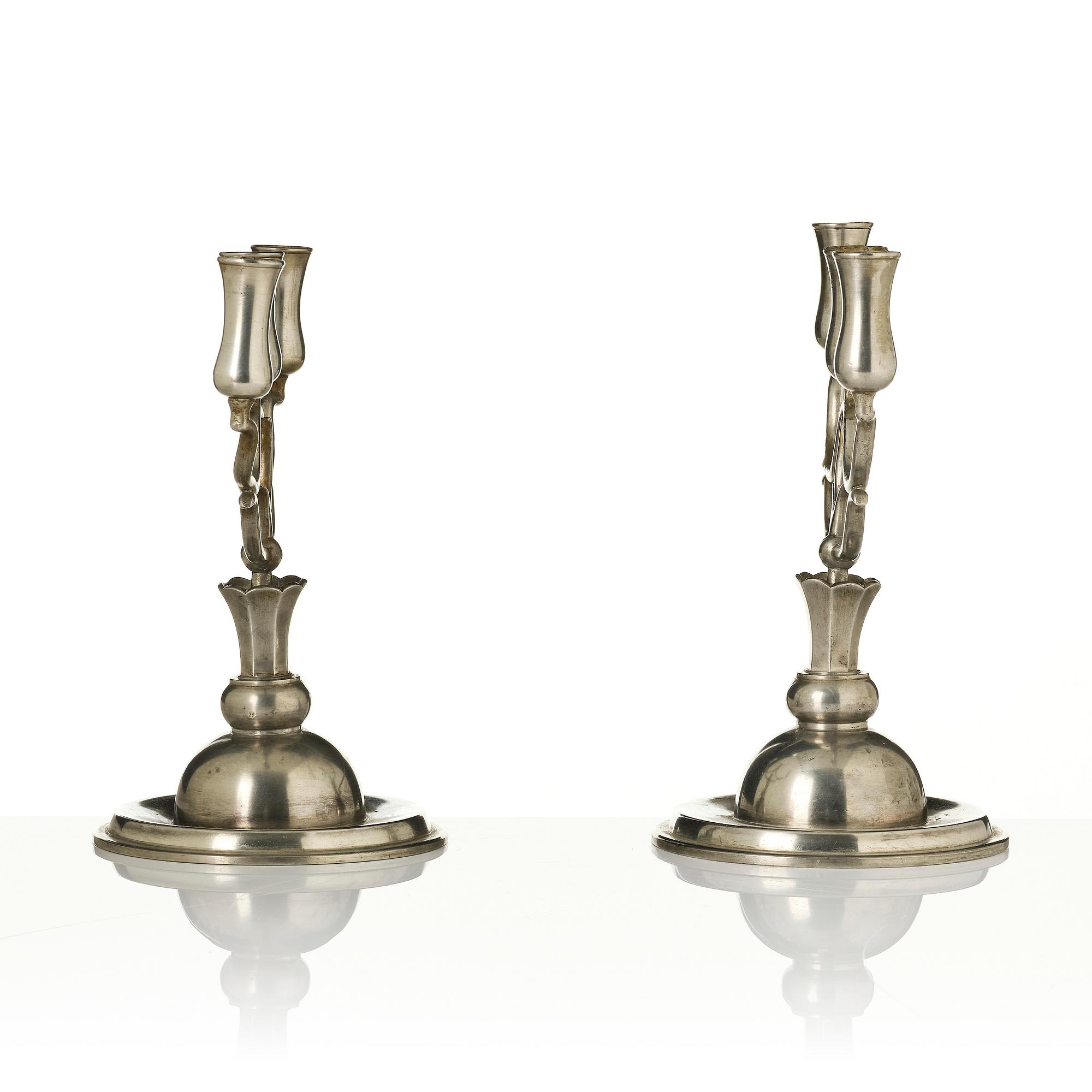 Firma Svenskt Tenn, a pair of candelabra model A 271, Stockholm, 1927.