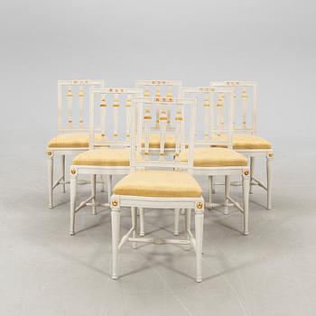 Stolar, 6 st., Sengustavianska Lindomearbeten 1800-talts början.