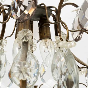 A rococo style chandelier, 20th Century.