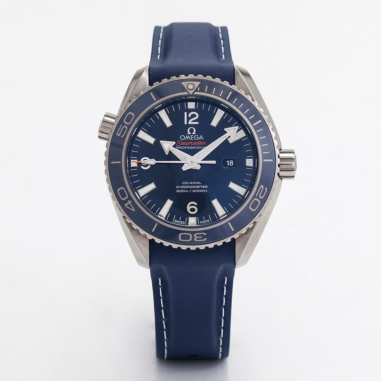 Omega, Seamaster, Professional, Planet Ocean 600M, Chronometer, rannekello, 37,5 mm.