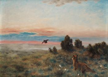 Bruno Liljefors, Hunting fox.