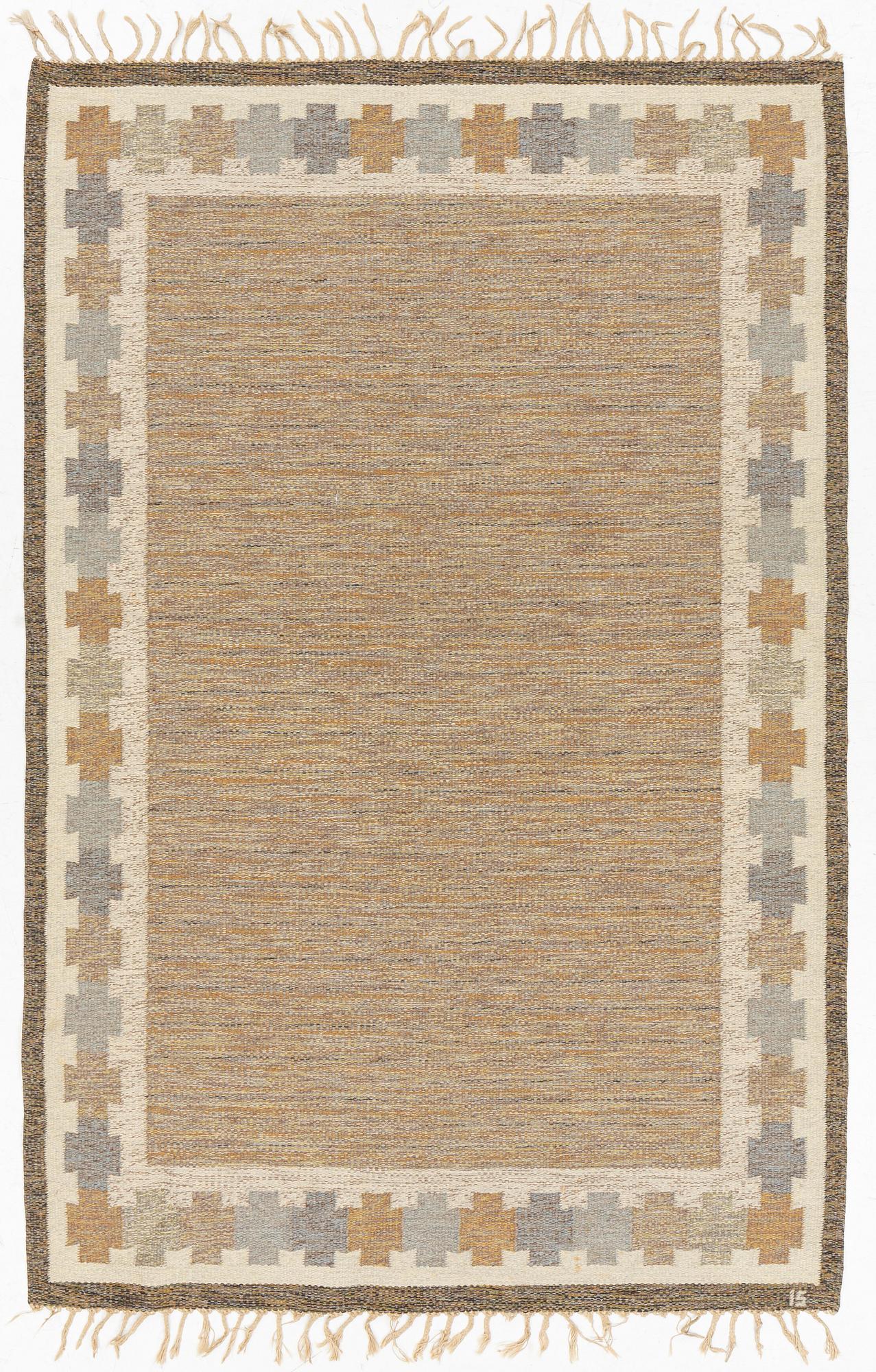 Ingegerd Silow, Rug, flat weave, signed IS, Approx. 245 x 162 cm.