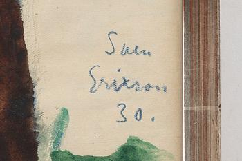 Sven X:et Erixson, Seated man by a tree.