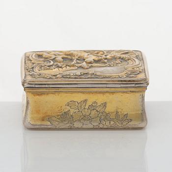 A Swedish Rococo silver-gilt snuff-box, mark of Kilian Kelson, Stockholm 1759.