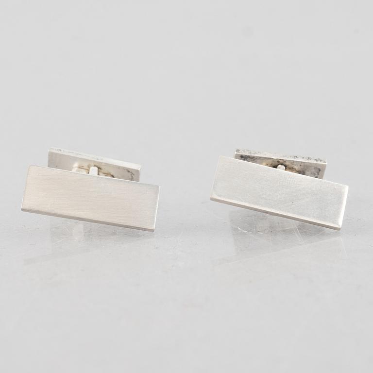 Wiwen Nilsson, cufflinks, a pair, sterling silver, Anders Nilsson, Lund 1950.