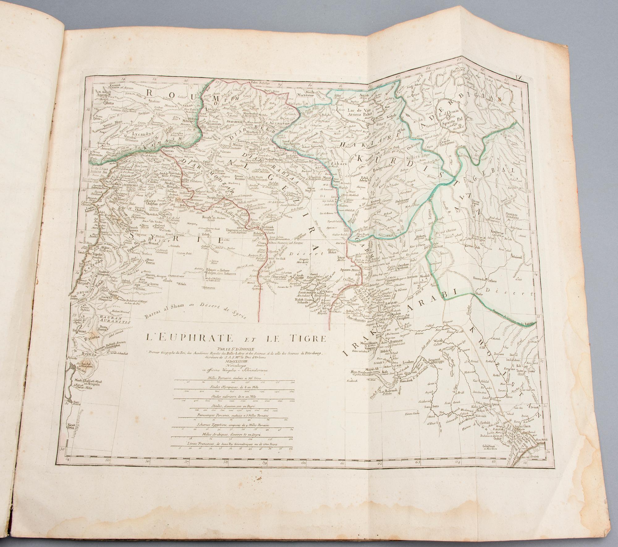 ATLAS, Antiqvvs Danvillianvs Conspectvs Tabvlarvm Geographicarvm, Norimbergae 1784.