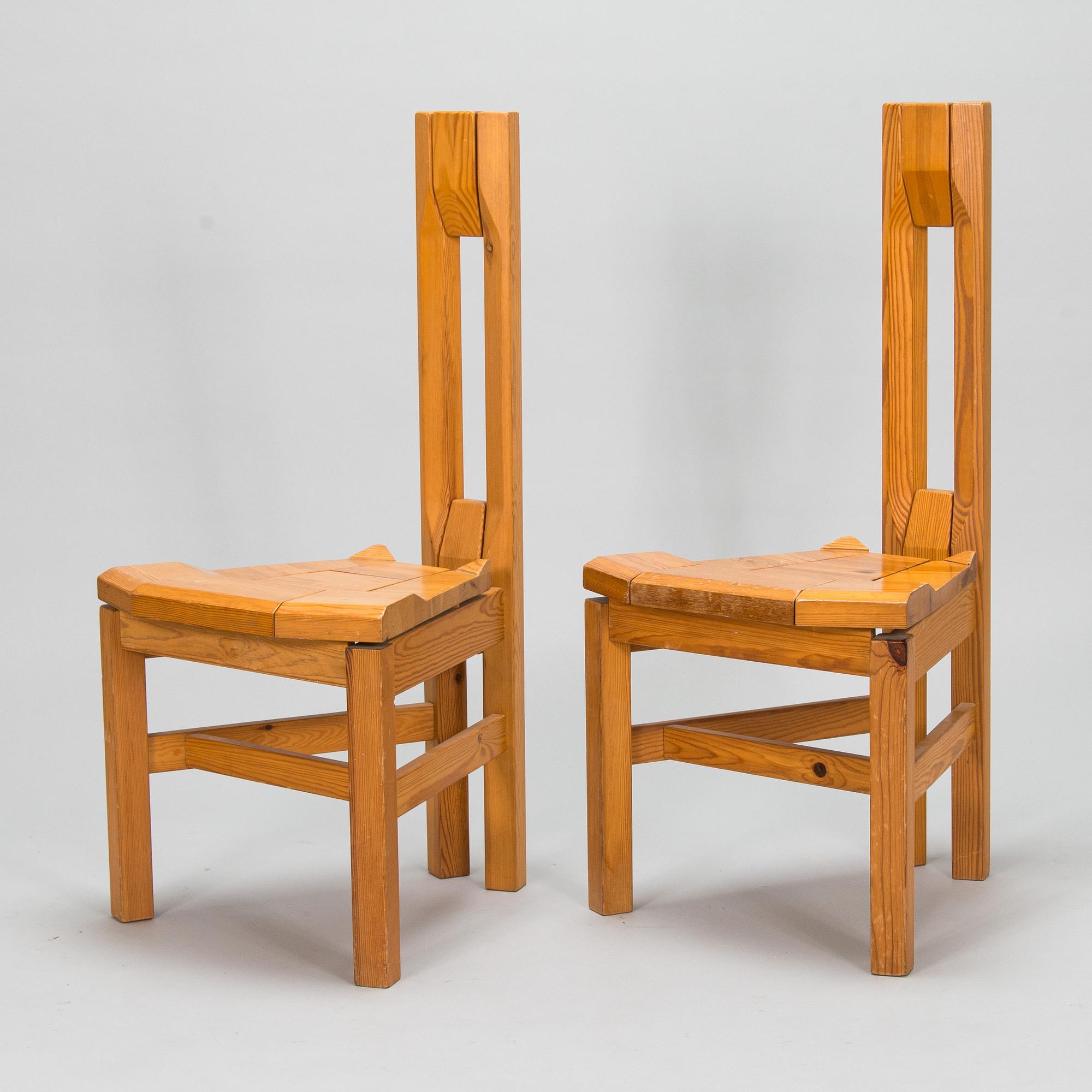 Arnold Lerber, a set of two 1960'/1970's 'Rantasipi' chairs for Laukaan Puu.