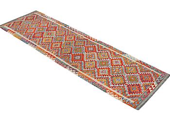 A runner carpet, Kilim, ca 387 x 89 cm.