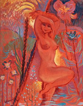 49. Isaac Grünewald, Woman in red.